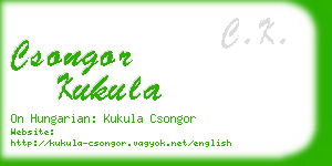 csongor kukula business card